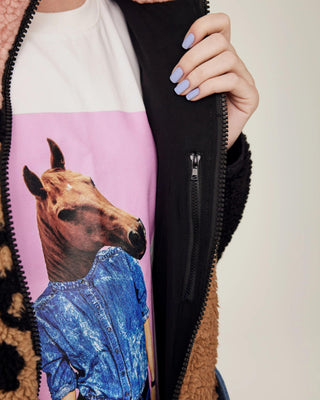 Pink and leo teddy jacket