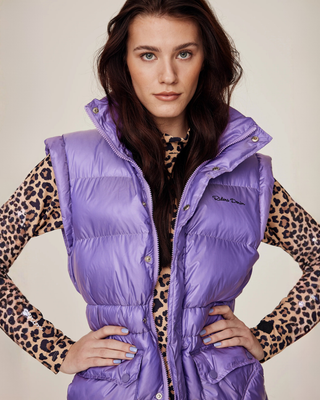 Lilac riding puffer vest