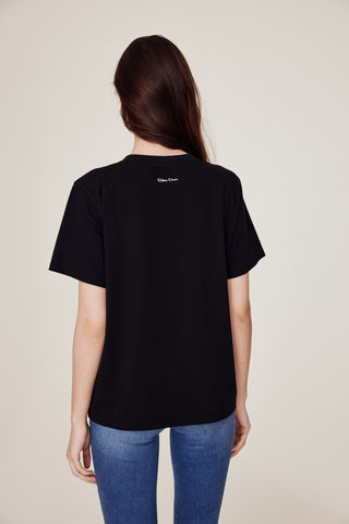 T-shirt black with horsie print