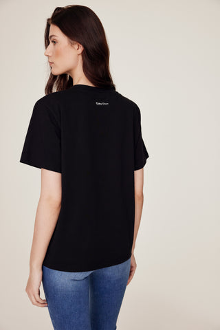 T-shirt black with horsie print