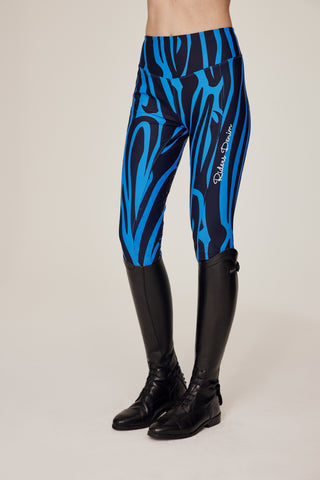 Blue zebra ridtights