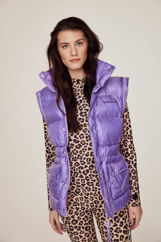 Lilac riding puffer vest