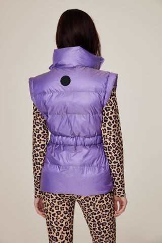 Lilac riding puffer vest