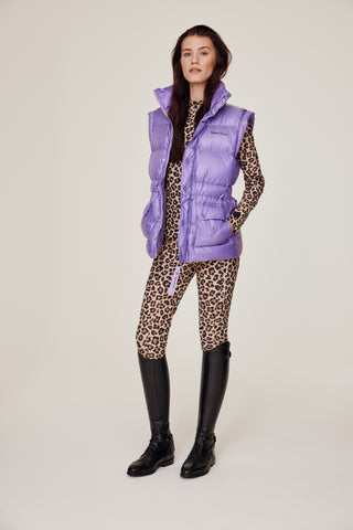 Lilac riding puffer vest