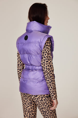 Lilac riding puffer vest