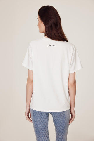 T-shirt white with horsie print